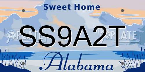 SS9A2T Alabama License Plate