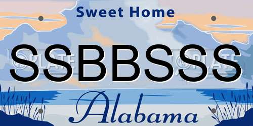SSBBSSS Alabama License Plate