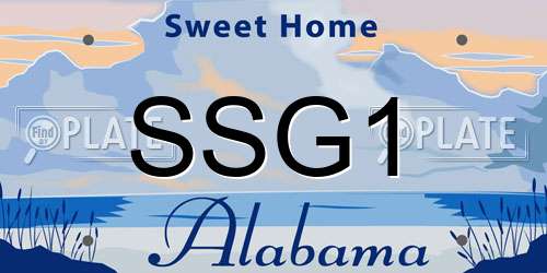 SSG1 Alabama License Plate