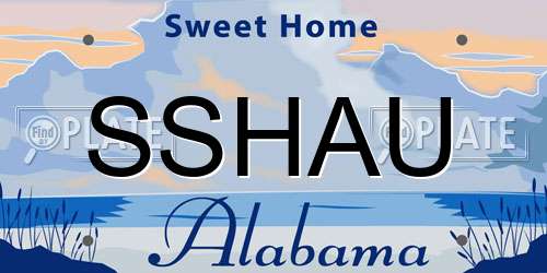 SSHAU Alabama License Plate