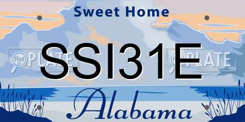 SSI31E Alabama License Plate