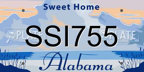 SSI755 Alabama License Plate