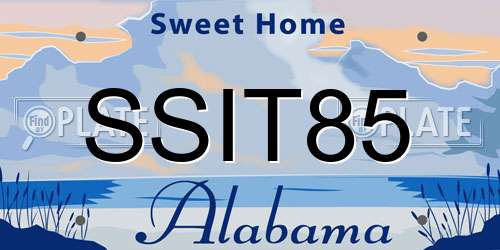 SSIT85 Alabama License Plate