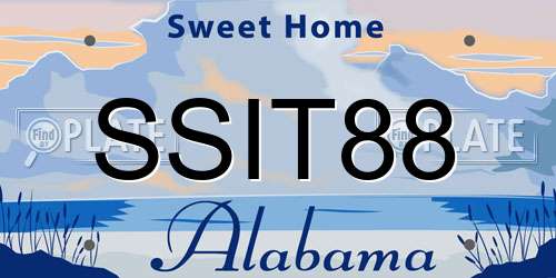SSIT88 Alabama License Plate