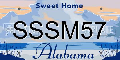 SSSM57 Alabama License Plate