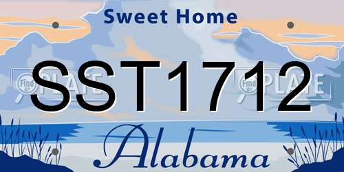 SST1712 Alabama License Plate