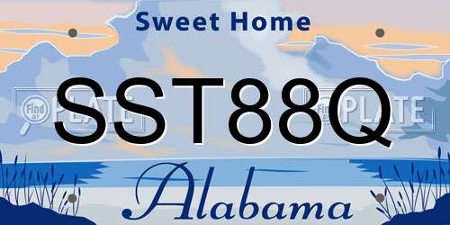 SST88Q Alabama License Plate