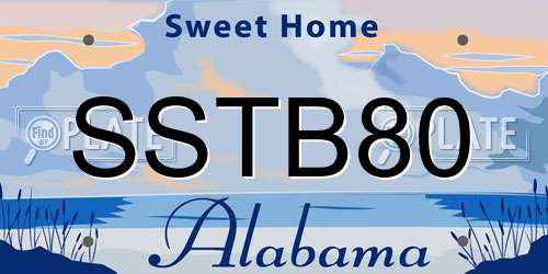 SSTB80 Alabama License Plate