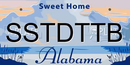 SSTDTTB Alabama License Plate