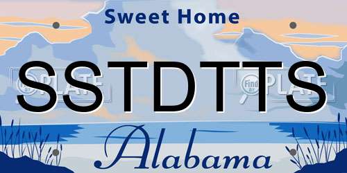 SSTDTTS Alabama License Plate