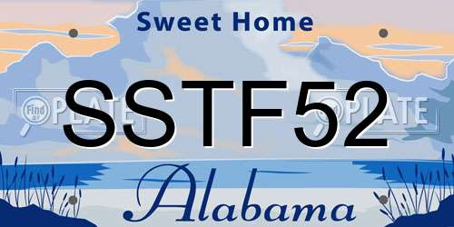 SSTF52 Alabama License Plate