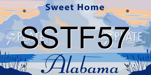 SSTF57 Alabama License Plate