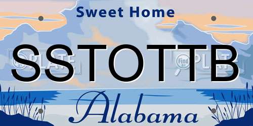SSTOTTB Alabama License Plate