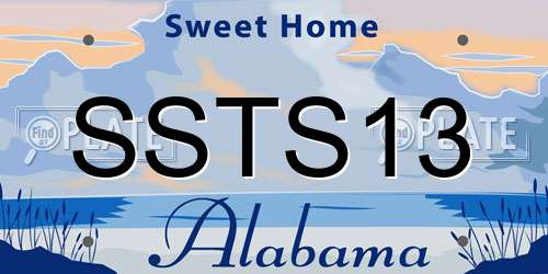 SSTS13 Alabama License Plate