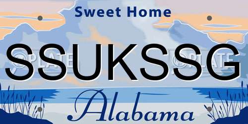 SSUKSSG Alabama License Plate