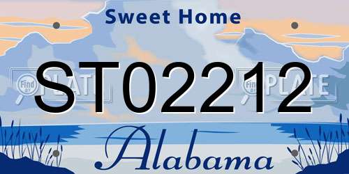 ST02212 Alabama License Plate