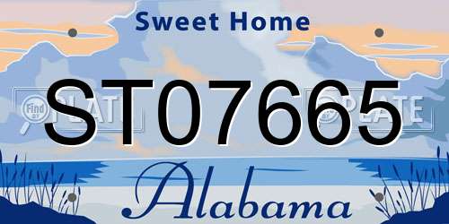 ST07665 Alabama License Plate