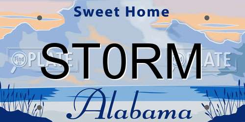 ST0RM Alabama License Plate