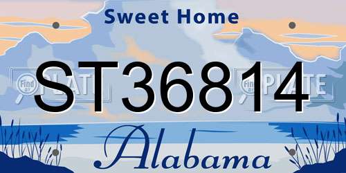 ST36814 Alabama License Plate