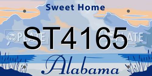ST4165 Alabama License Plate