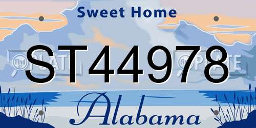 ST44978 Alabama License Plate