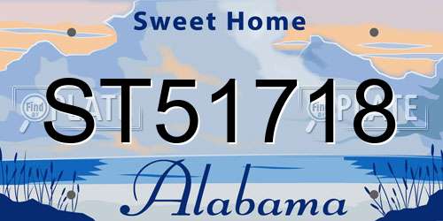 ST51718 Alabama License Plate