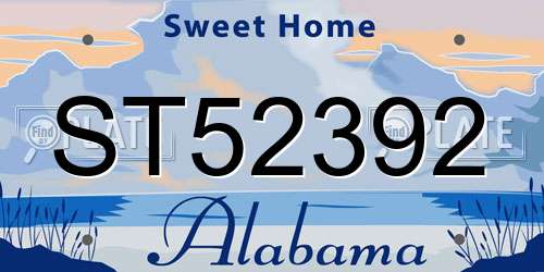 ST52392 Alabama License Plate