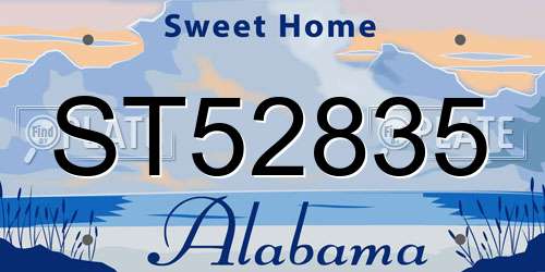 ST52835 Alabama License Plate