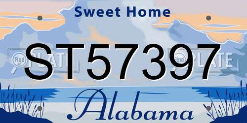 ST57397 Alabama License Plate