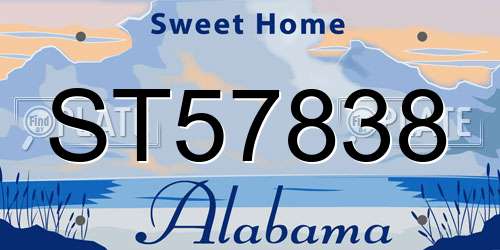 ST57838 Alabama License Plate