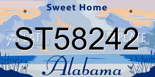 ST58242 Alabama License Plate