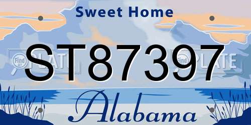 ST87397 Alabama License Plate