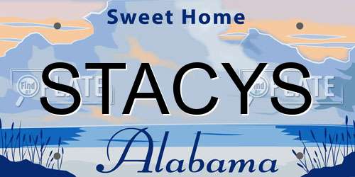 STACYS Alabama License Plate