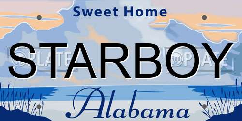 STARBOY Alabama License Plate