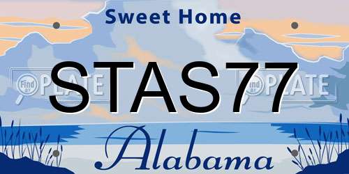 STAS77 Alabama License Plate