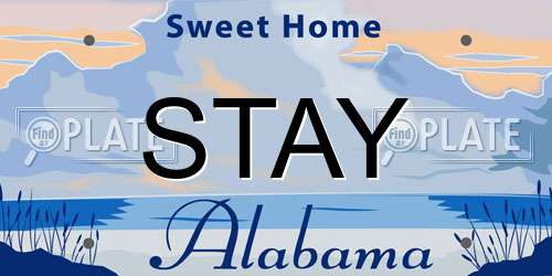 STAY Alabama License Plate