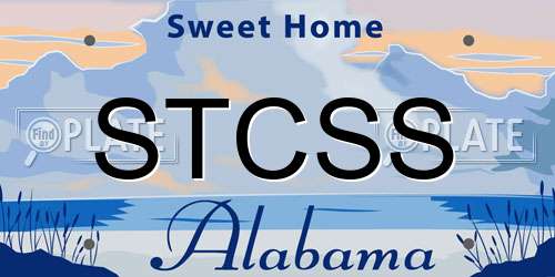 STCSS Alabama License Plate