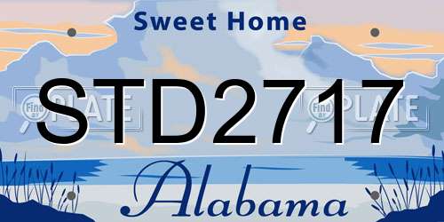 STD2717 Alabama License Plate
