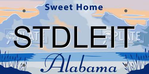 STDLEIT Alabama License Plate