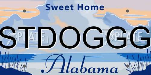 STDOGGG Alabama License Plate