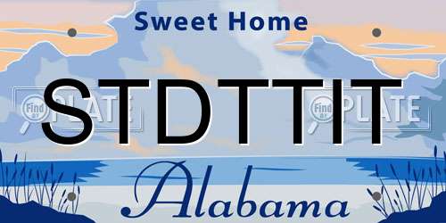 STDTTIT Alabama License Plate