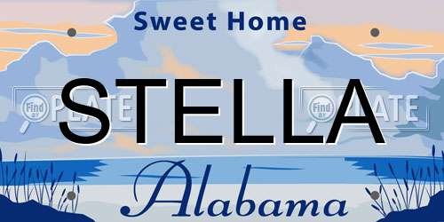 STELLA Alabama License Plate