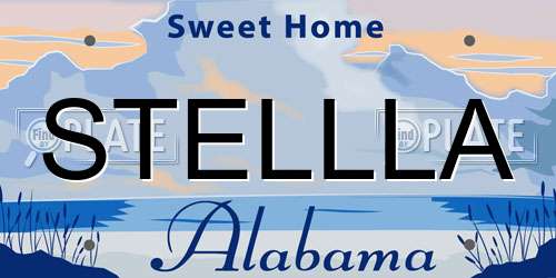 STELLLA Alabama License Plate