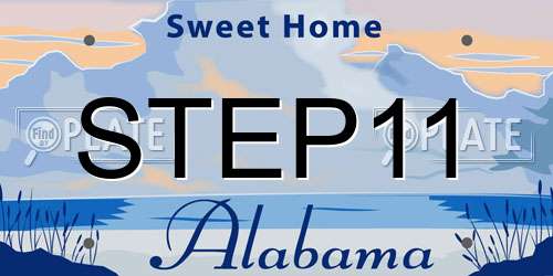 STEP11 Alabama License Plate