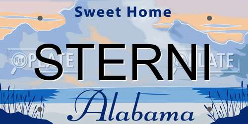 STERNI Alabama License Plate