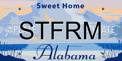 STFRM Alabama License Plate