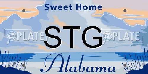 STG Alabama License Plate