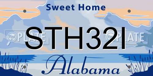 STH32I Alabama License Plate