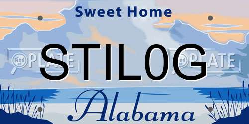 STIL0G Alabama License Plate
