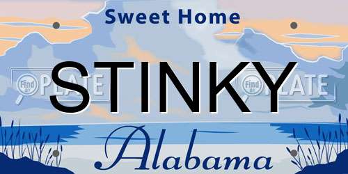 STINKY Alabama License Plate